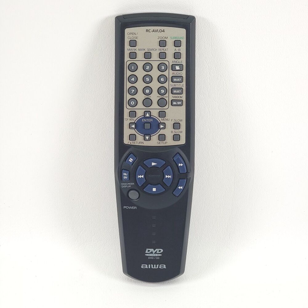 AIWA RC-AVL04 DVD/CD OEM Remote Control For‎ XDDV370 Black Tested & Functional